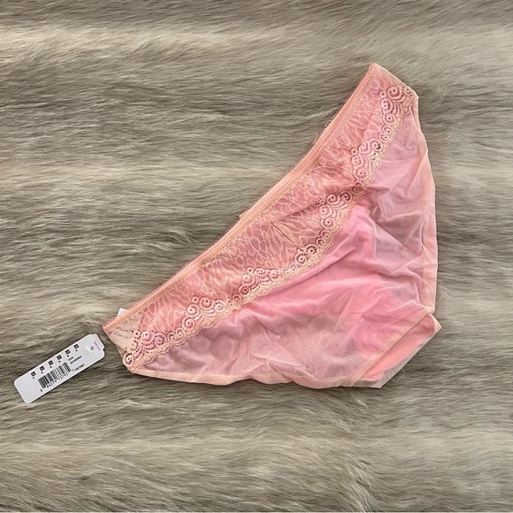 New FREYA Icon AA1665MIK Pink Bow Lacey Full Cover XL Panties Underwear Sheer - Picture 4 of 12
